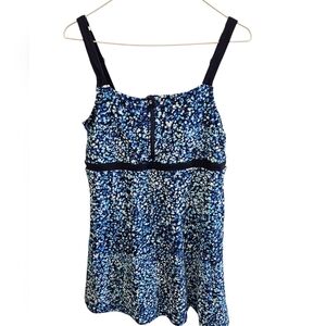 Lands' End Blue Swim Dress Womens NEW